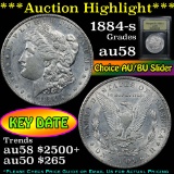 ***Auction Highlight*** 1884-s Morgan Dollar $1 Graded Choice AU/BU Slider By USCG (fc)
