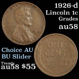 1926-d Lincoln Cent 1c Grades Choice AU/BU Slider