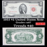 1953C $2 Red Seal United States Note Grades Gem++ CU