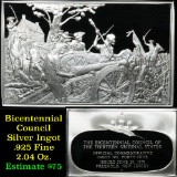 Bicentennial Council of 13 original States Ingot #49, Battle Of Monmouth - 1.84 oz sterling silver