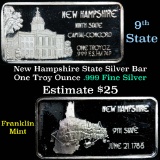 New Hampshire - 1 oz Silver Bar (.999 Pure)