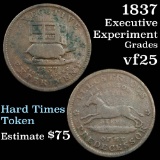 1837 Hard Times Token 1c Grades vf+