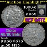 ***Auction Highlight*** 1896-o Morgan Dollar $1 Graded Choice AU/BU Slider By USCG (fc)