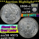 ***Auction Highlight*** 1896-o Morgan Dollar $1 Graded Choice AU/BU Slider By USCG (fc)