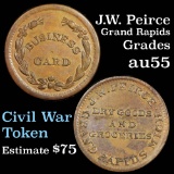 J.W. Peirce Civil War Token 1c Grades Choice AU