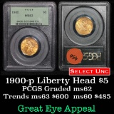 ***Auction Highlight*** OGH NGC 1900-p Gold Liberty Half Eagle $5 Graded ms62 by NGC (fc)