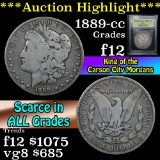 ***Auction Highlight*** 1889-cc Morgan Dollar $1 Graded f, fine By USCG (fc)