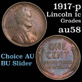 1917-p Lincoln Cent 1c Grades Choice AU/BU Slider