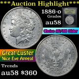 1886-o Morgan Dollar $1 Graded Choice AU/BU Slider By USCG