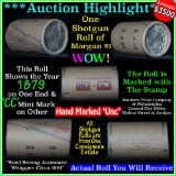 ***Auction Highlight*** Incredible Find, Unc Morgan $1 Shotgun Roll w/1879 & cc mint ends  (fc)