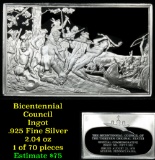 Bicentennial Council of 13 original States Ingot #56, Iroquois Confederacy - 1.84 oz sterling silver