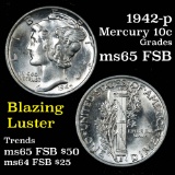 1942-p Mercury Dime 10c Grades GEM FSB