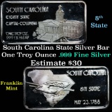 South Carolina - 1 oz Silver Bar (.999 Pure)
