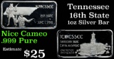 Tennessee - 1 oz Silver Bar (.999 Pure)