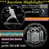 1992-s Olympic Modern Commem Dollar $1 Graded GEM++ Proof Deep Cameo By USCG