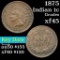 1875 Indian Cent 1c Grades xf+