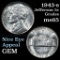 1943-s Jefferson Nickel 5c Grades GEM Unc
