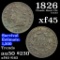 1826 Classic Head half cent 1/2c Grades xf+