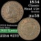 1834 Classic Head half cent 1/2c Grades Choice AU/BU Slider (fc)
