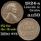1924-s Lincoln Cent 1c Grades AU, Almost Unc