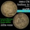 1864 cn Indian Cent 1c Grades Choice AU/BU Slider (fc)