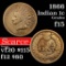 1866 Indian Cent 1c Grades f+