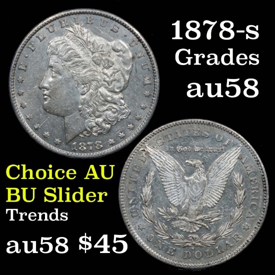 1878-s Morgan Dollar $1 Grades Choice AU/BU Slider