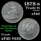 1878-s Trade Dollar $1 Grades xf (fc)