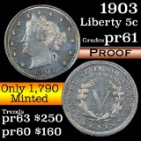 1903 Liberty Nickel 5c Grades Proof BU+ (fc)