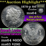 ***Auction Highlight*** 1878-p 8tf Morgan Dollar $1 Graded Choice Unc By USCG (fc)