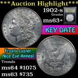 ***Auction Highlight*** 1902-s Morgan Dollar $1 Graded Select+ Unc by USCG (fc)