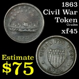 1863 Union For Ever Civil War Token Grades xf+ (fc)
