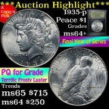 ***Auction Highlight*** 1935-p Peace Dollar $1 Graded Choice+ Unc by USCG (fc)