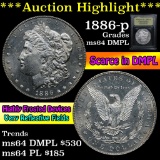 ***Auction Highlight*** 1886-p Morgan Dollar $1 Graded Choice Unc DMPL by USCG (fc)