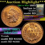 ***Auction Highlight*** 1895 Indian Cent 1c Graded GEM+ Unc RD by USCG (fc)