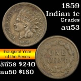 1859 Indian Cent 1c Grades Select AU (fc)