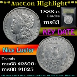 ***Auction Highlight*** Key Date 1886-o Morgan Dollar $1 Graded Select Unc By USCG (fc)