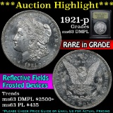 ***Auction Highlight*** 1921-p Morgan Dollar $1 Graded Select Unc DMPL by USCG (fc)