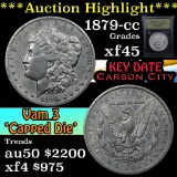 ***Auction Highlight*** 1879-cc Vam 3 'Capped Die' Morgan Dollar $1 Graded xf+ By USCG (fc)
