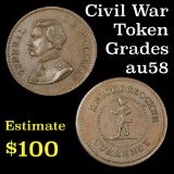 Gen. G.B McClellan Civil War Token Grades Choice AU/BU Slider (fc)