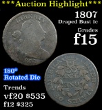1807 Draped Bust Large Cent 1c Grades f+ (fc)