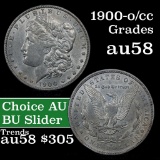 1900-o/cc Morgan Dollar $1 Grades Choice AU/BU Slider (fc)