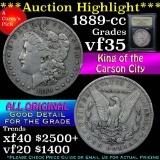 ***Auction Highlight*** 1889-cc Morgan Dollar $1 Graded vf++ by USCG (fc)