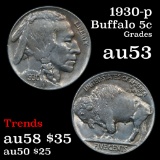 1930-p Buffalo Nickel 5c Grades Select AU