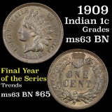 1909 Indian Cent 1c Grades Select Unc BN