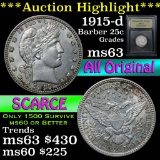 ***Auction Highlight*** 1915-d Barber Quarter 25c Graded Select Unc By USCG (fc)