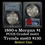 PCGS 1890-s Morgan Dollar $1 Graded ms63 By PCGS