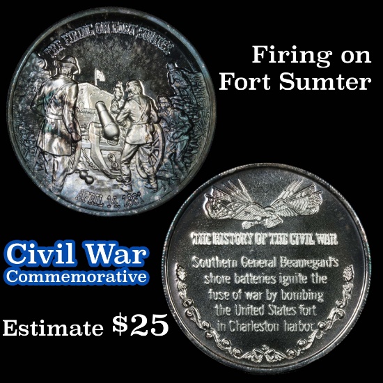 The Firing On Fort Sumter .825 oz. Silver Round