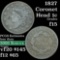 1827 Coronet Head Large Cent 1c Grades f+