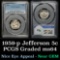 PCGS 1959-p Jefferson Nickel 5c Graded ms64 By PCGS